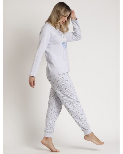 MR WONDERFUL Pyjama Femme Manches Longues "Je Suis en Selfie"