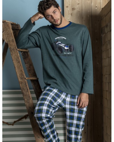 ADMAS Pyjama Homme Manches Longues "Born To Ride"