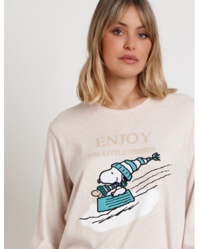 Pyjama Long en Coton Snoopy Admas