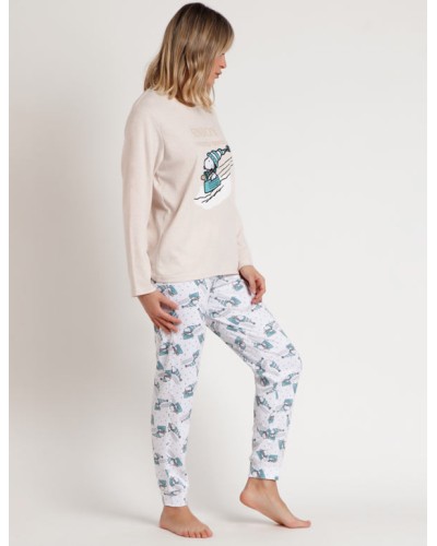 Pyjama Long en Coton Snoopy Admas