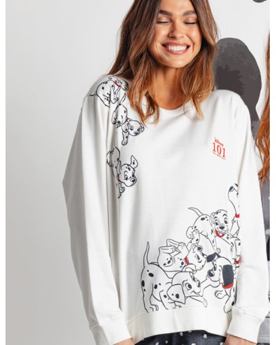 Pyjama en polaire à manches longues 101 Dalmatiens pour femme