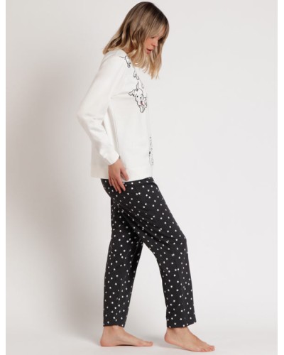 Pyjama en polaire à manches longues 101 Dalmatiens pour femme