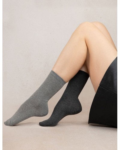 Paire de chaussettes unies 97% coton