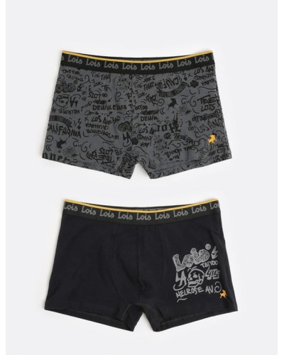 Lot de 2 boxers LOIS Graffiti pour homme