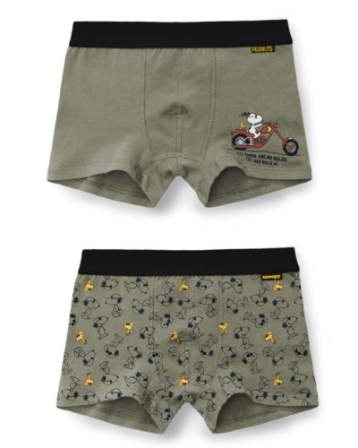 Lot de 2 boxers Snoopy pour homme avec imprimé de moto