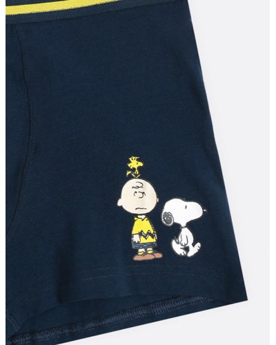 Lot de 2 caleçons bleus marins de Snoopy et Caillou