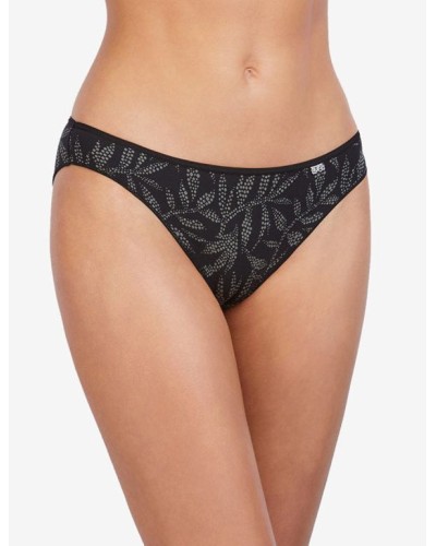 Culotte bikini en microfibre avec motif jacquard