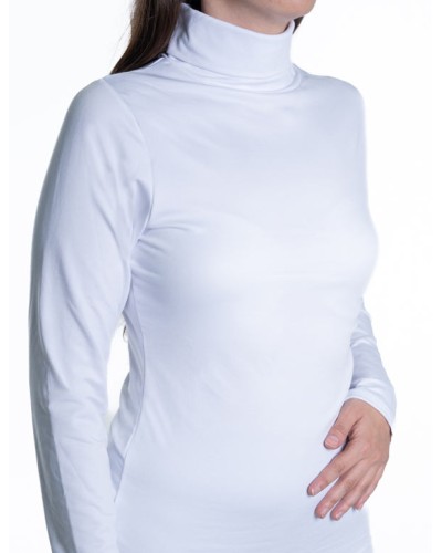 T-shirt thermique à col roulé pour femme respirant