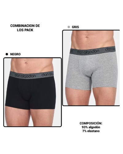 Boxer homme Don Algodón DAPB02 - Lot de 2 Coton/Élasthanne